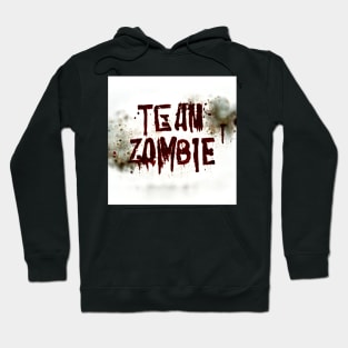 Team Zombie - white and red text Hoodie